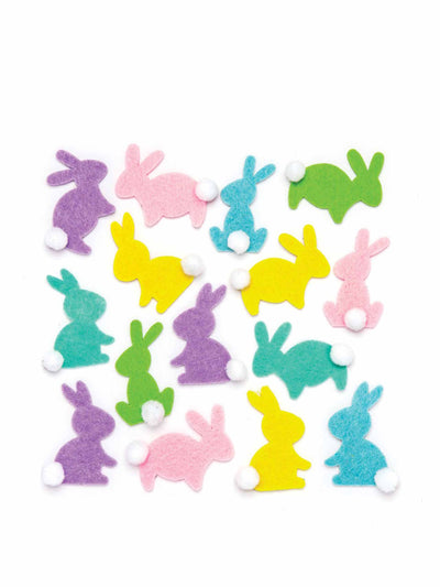 Baker Ross Felt bunny pom pom stickers at Collagerie