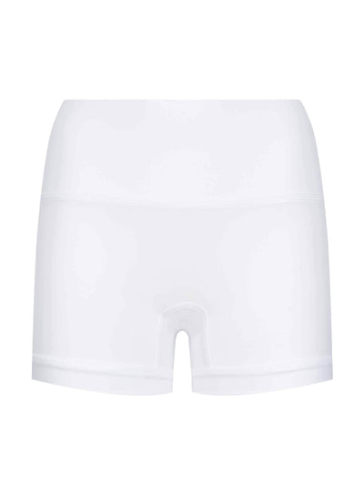 Exeat Sculpting white ball shorts at Collagerie