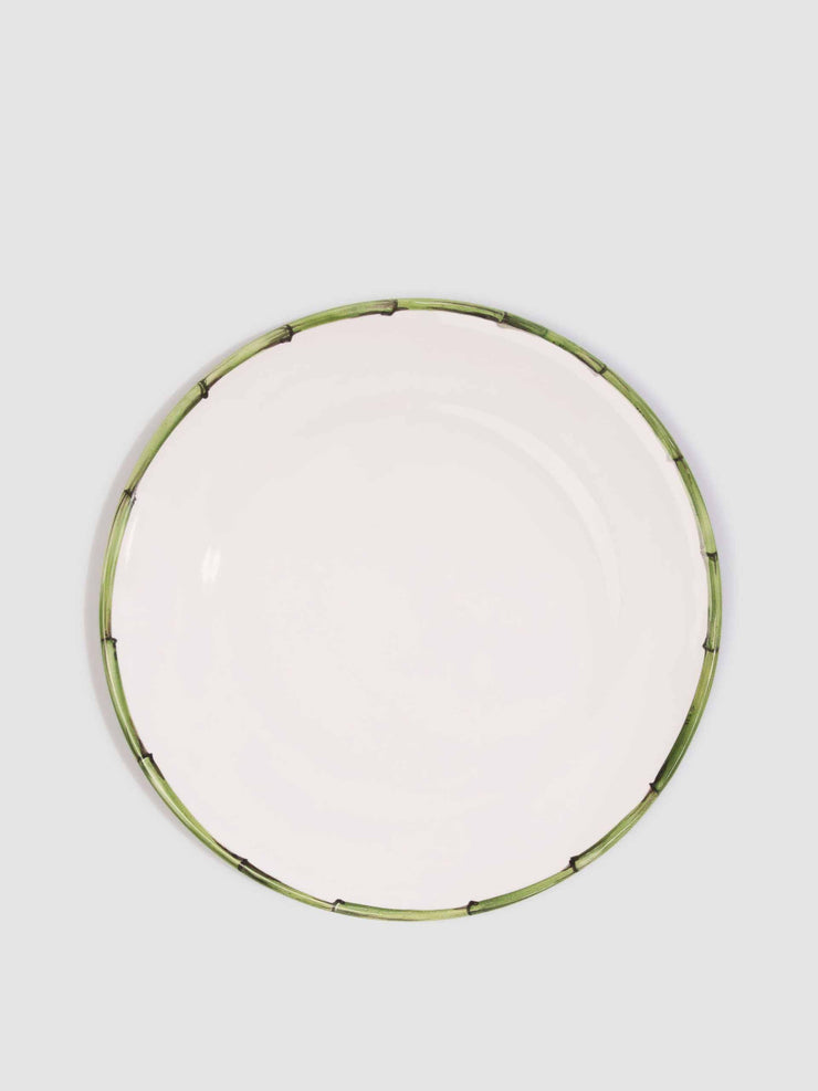 Ramatuelle green bamboo dinner plate