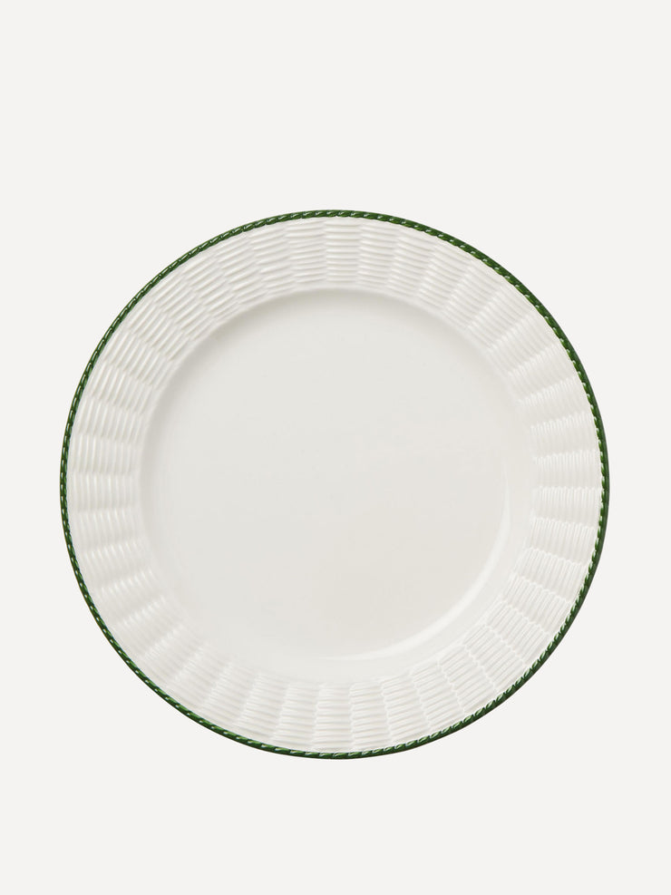 Green basket weave plate