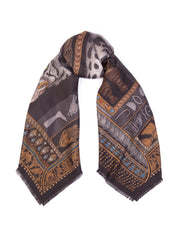 Bastet's Bounty silk twill 135cm shawl