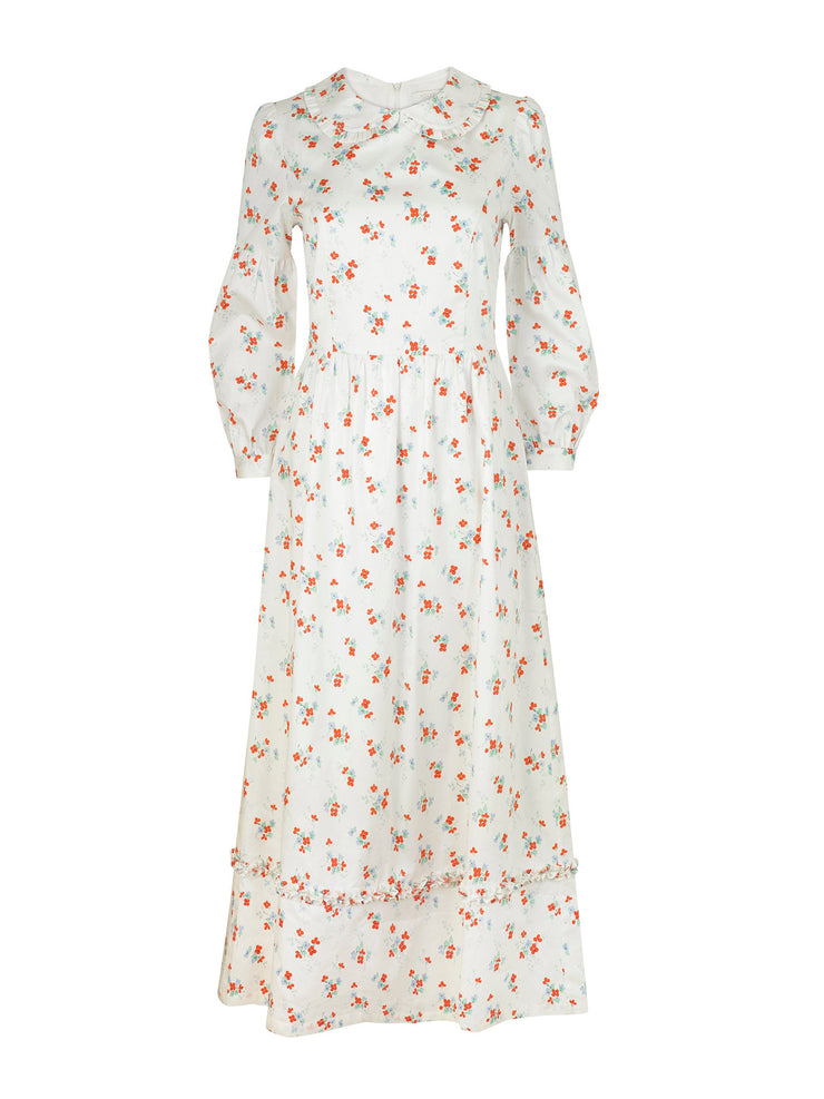 Ophelia white floral dress