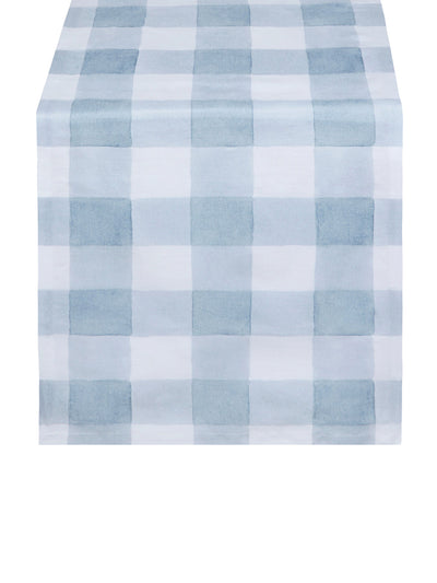 The Sette Blue gingham table runner at Collagerie