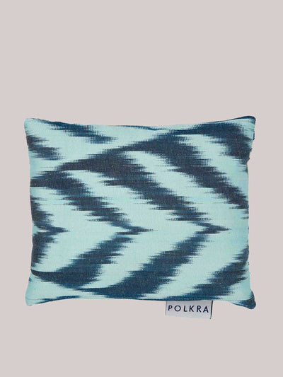 Polkra Camberwell ikat silk & ottoman fabric lavender bag at Collagerie