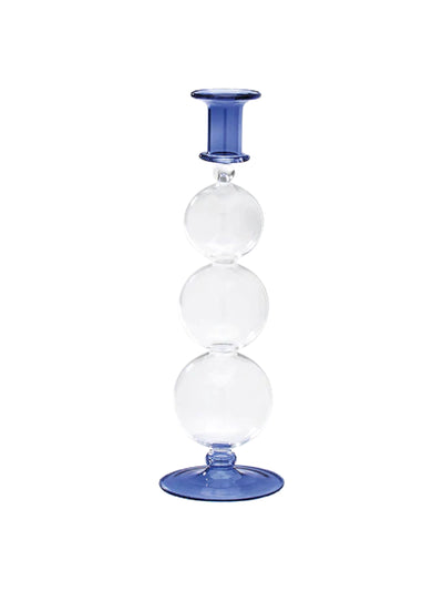 Maison Margaux Blue bobble glass candle holder at Collagerie