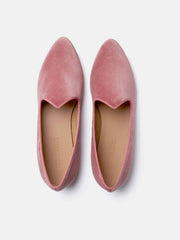 Pink velvet Venetian slipper