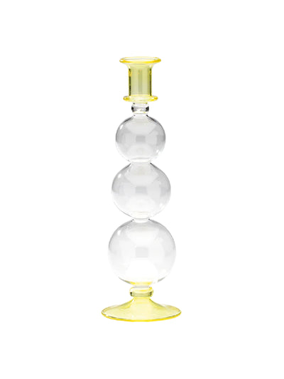 Maison Margaux Yellow bobble glass candle holder at Collagerie