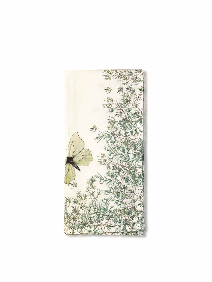 Brimstone butterfly & seabuckthorn linen napkin