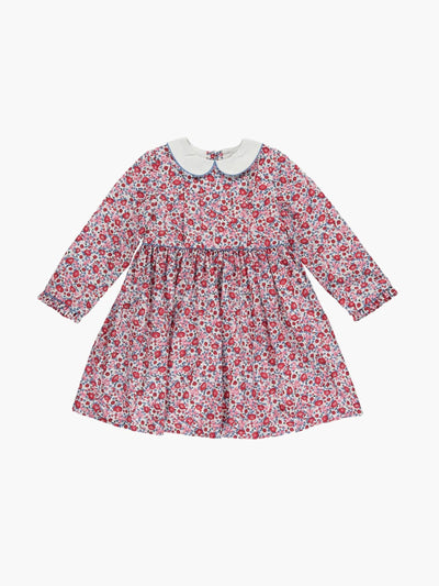 Amaia Bristol red and blue floral dress at Collagerie