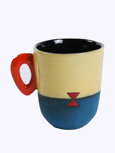 Hadeda Blue and red espresso cup at Collagerie