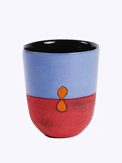 Hadeda Small red and blue cup at Collagerie