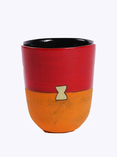 Hadeda Red and orange small cup at Collagerie