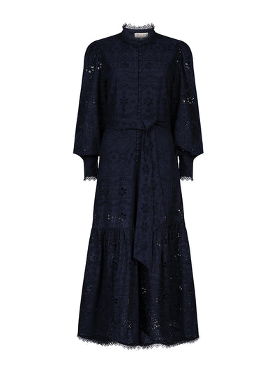 Beulah London Celeste navy broderie dress at Collagerie