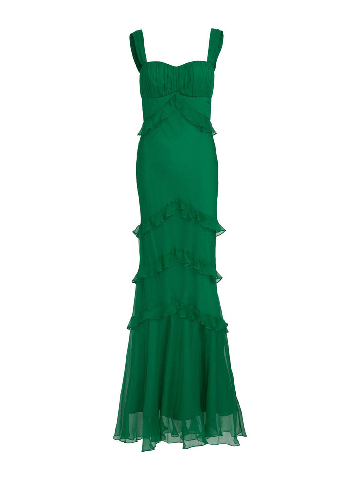 Chandra dress in emerald green Clothing SALONI - Collagerie