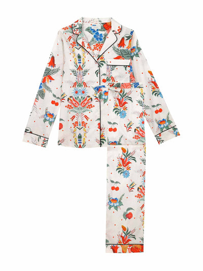 Yolke Cotton multi-coloured floral pyjamas at Collagerie