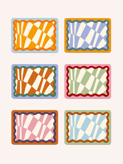 Balu London Multi-coloured Cheeseboard placemats (set of 6) at Collagerie