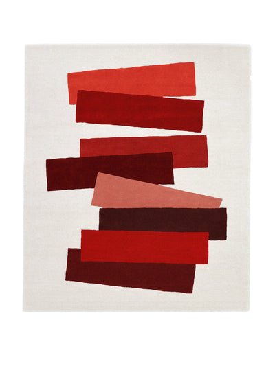 Christopher Farr Editions The Many Faces of Red by Josef Albers woollen rug at Collagerie