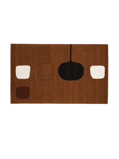 Christopher Farr Editions Permutation Brown by William Scott woollen rug at Collagerie