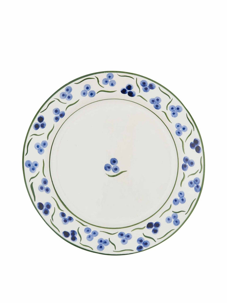 Blue and green chintamani large plate