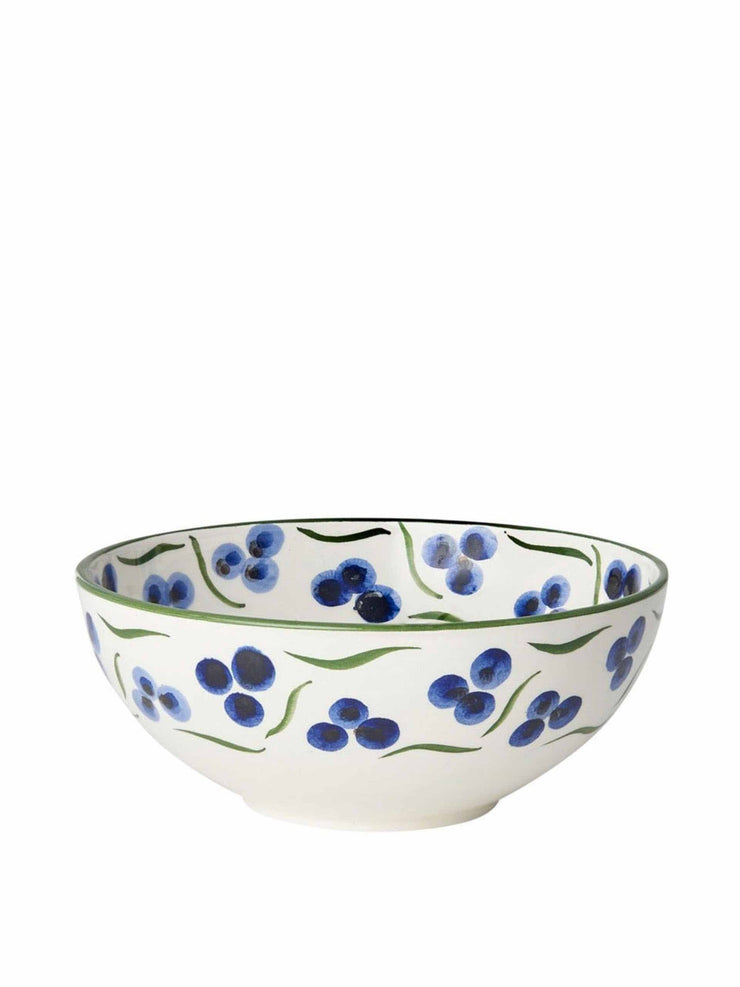 Blue and green chintamani ceramic pudding bowl