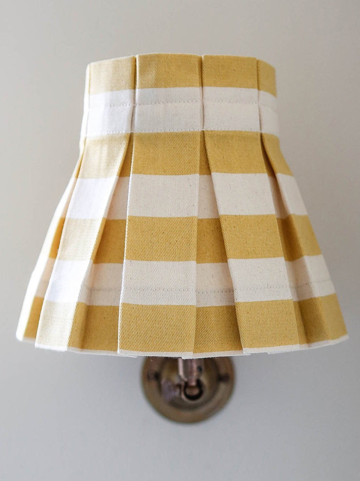 Small yellow Tangier stripe lampshade
