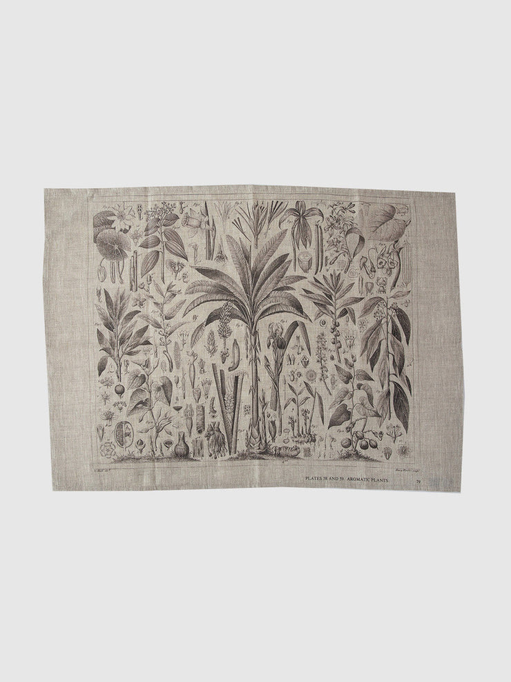Botanical linen tea towels