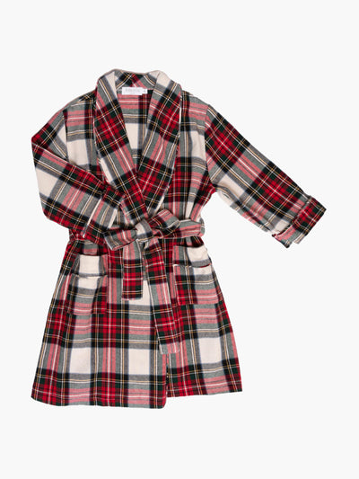 Amaia Red tartan children's dressing gown at Collagerie