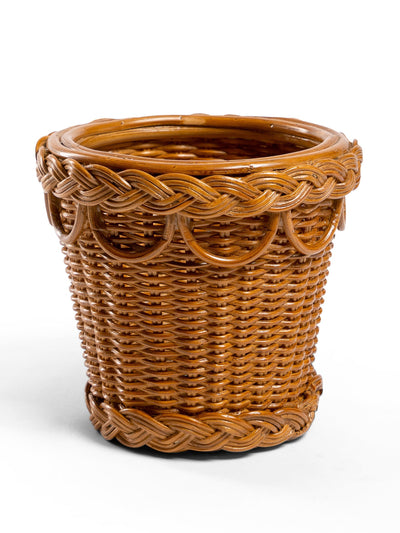 Sharland England Pinet rattan plant pot at Collagerie