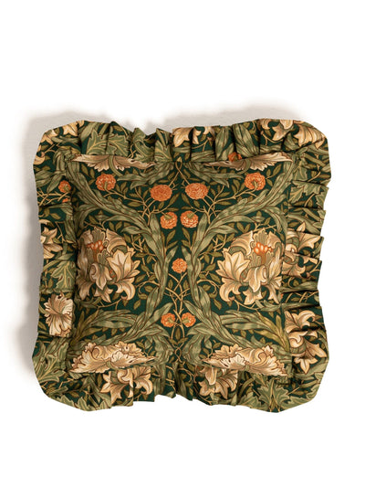 Sharland England William Morris ruffle floral cushion cover at Collagerie