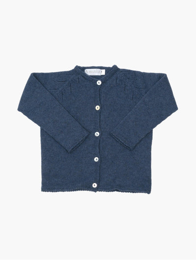 Amaia Blue puce baby cardigan at Collagerie