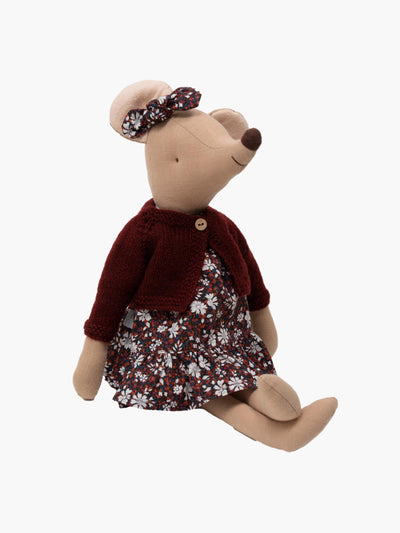 Amaia Red Liberty print mouse doll at Collagerie