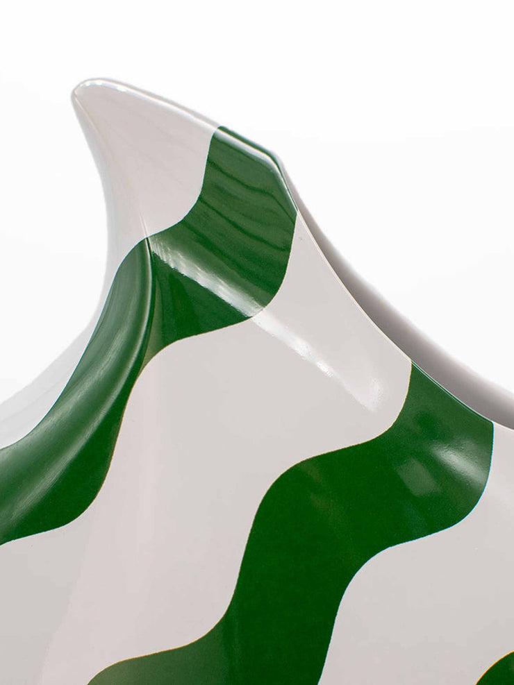Green teardrop vase