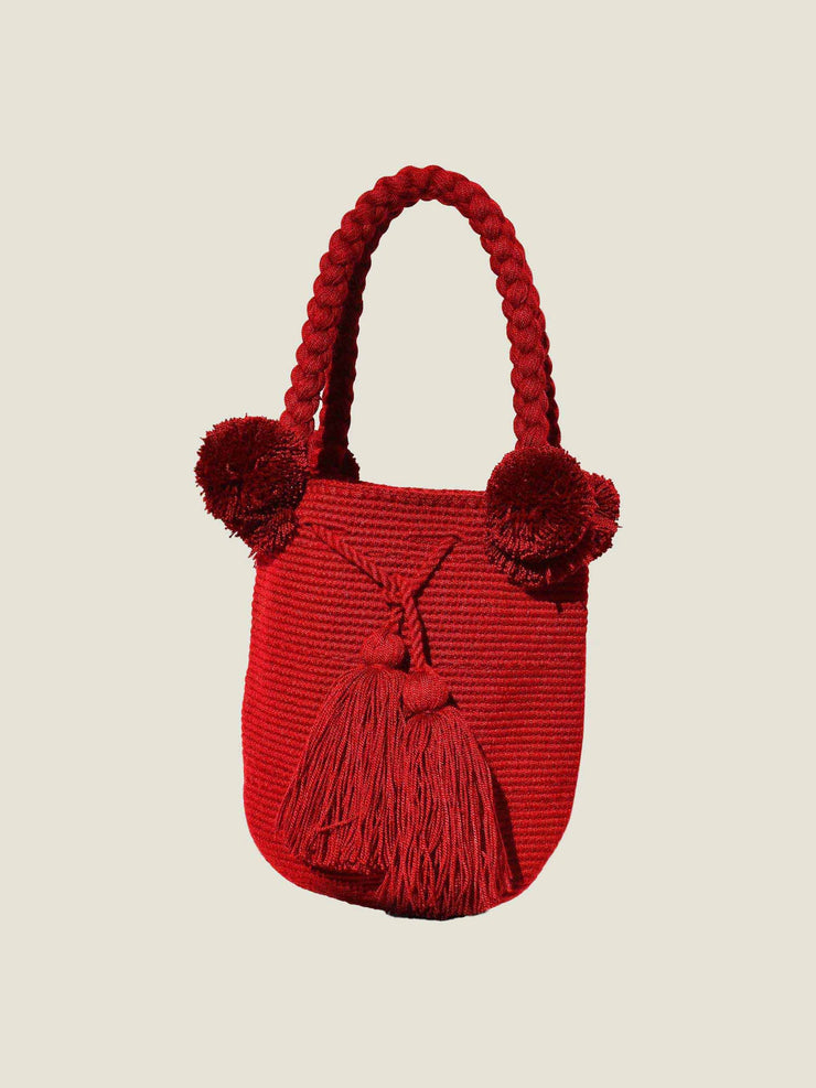 Wayuu medium pom pom bag Bags The Colombia Collective    - Collagerie