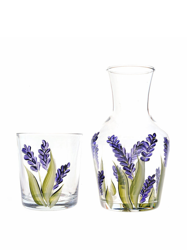Violet lavender carafe and tumbler