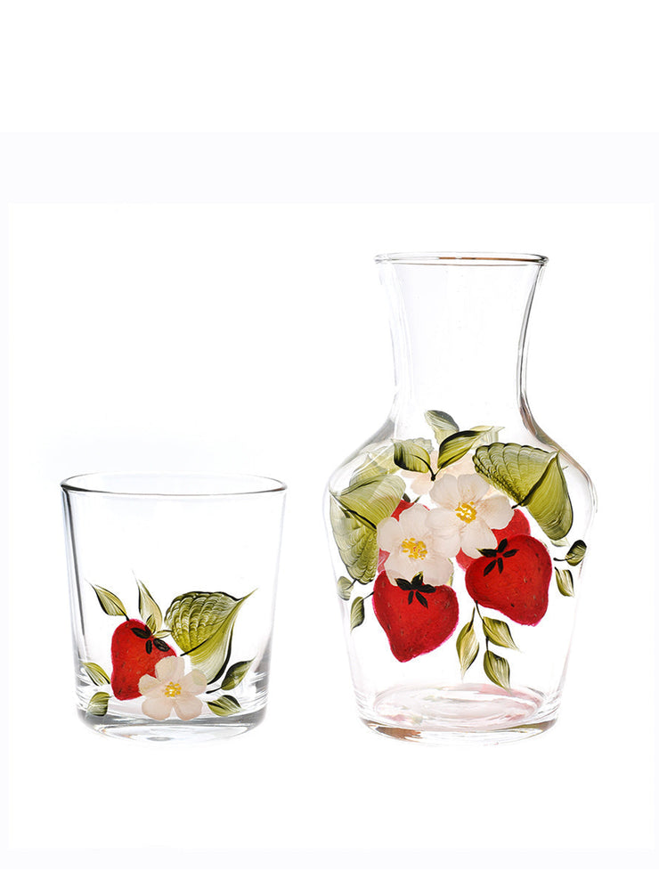 Strawberry carafe and tumbler