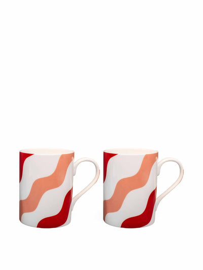 CasaCarta Pink and red mugs (set of 2) at Collagerie