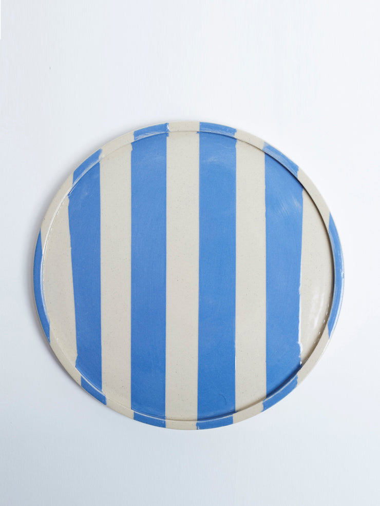 Blue stripe small plate