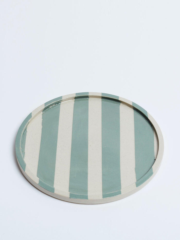 Green stripe small plate