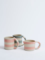 Pink stripe mug