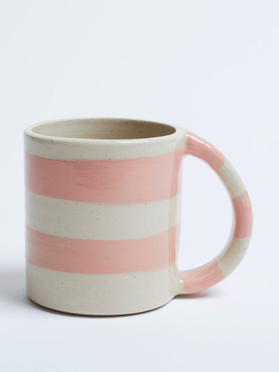 KS Creative Pottery Pink stripe mug at Collagerie