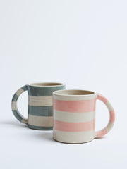 Green stripe mug