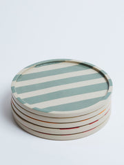 Green stripe small plate