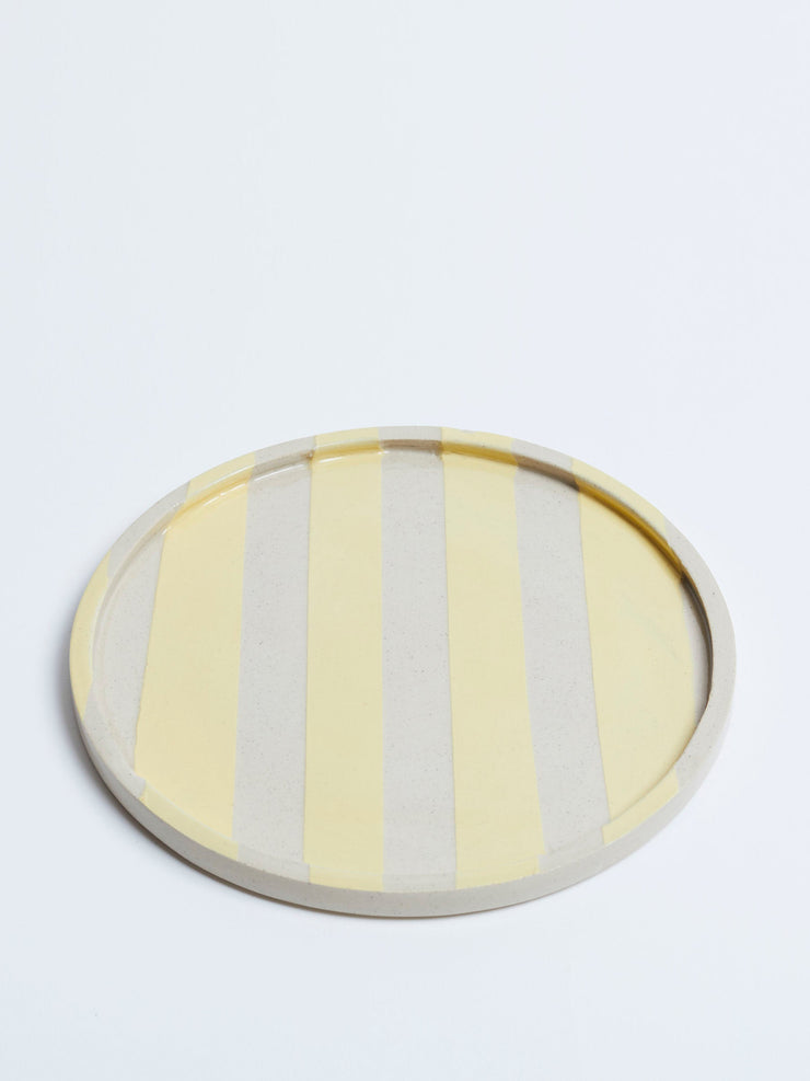 Yellow stripe small plate