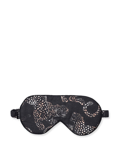 Desmond & Dempsey Cotton luxe eye mask in navy Jaguar print at Collagerie