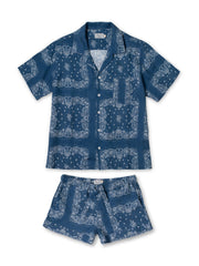 Fortune favours those in bold in this linen PJ set with a cool Cuban collar and slouchy shorts – roomy and comfy at once. Collagerie.com