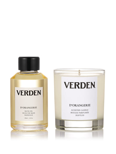 Verden d'Orangerie bath oil and candle set at Collagerie