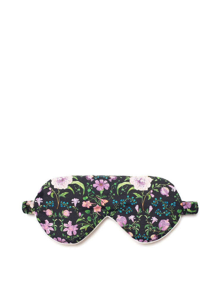 Cotton luxe Persephone lavender floral print eye mask