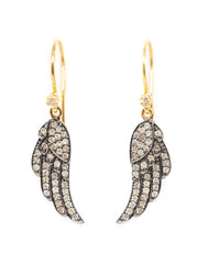 Diamond angel wing earrings Earrings Kirstie Le Marque    - Collagerie