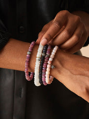 Diamond and opal bead bracelet