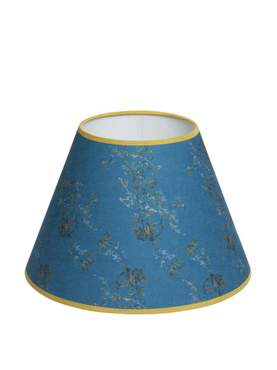 Dar Leone Blue floral print linen lampshade at Collagerie